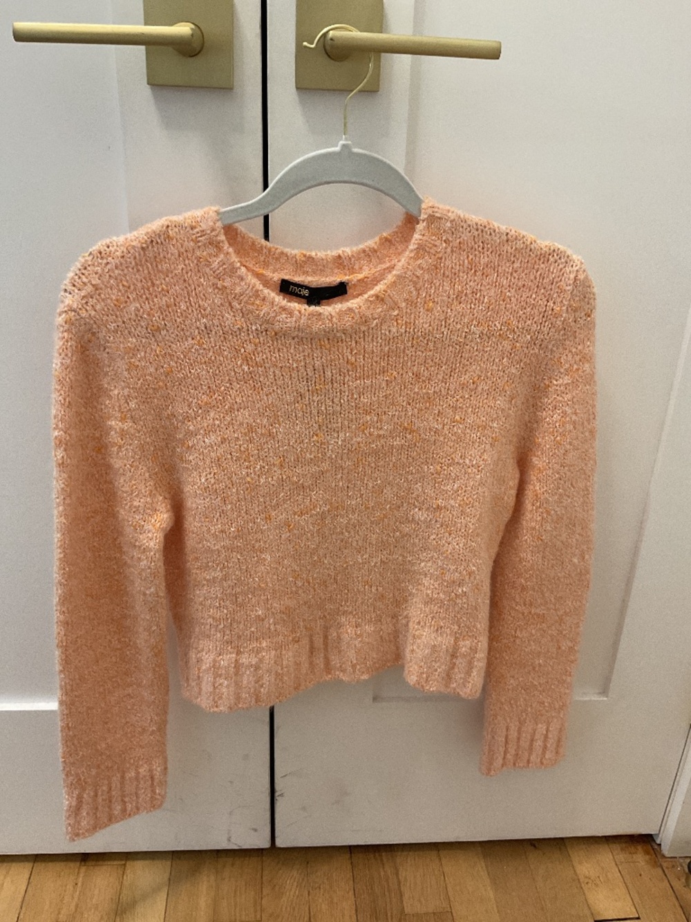 Maje peach sweater knit